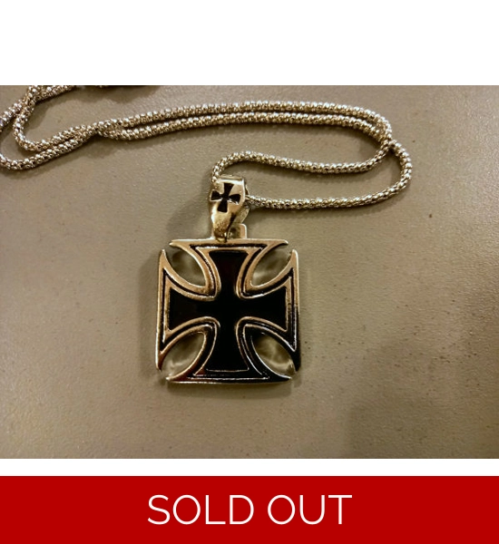 Stainless Steel Iron Cross Pendant and Chain - UK P&P Included Stainless Steel Iron Cross Pendant and Chain - UK P&P Included